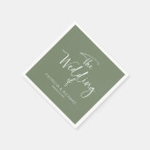 Eenvoudige moderne kalligrafie servet (Hoek)