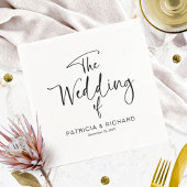 Eenvoudige moderne kalligrafie servet