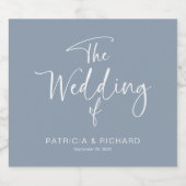 Eenvoudige moderne kalligrafie sparkling wijnetiket (Enkel label)