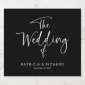 Eenvoudige moderne kalligrafie sparkling wijnetiket (Enkel label)