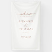 Eenvoudige moderne kalligrafie "Welkom" bruiloft Spandoek (Verticaal)