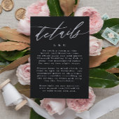 Eenvoudige moderne kalligrafie White en Black Wedd RSVP Kaartje