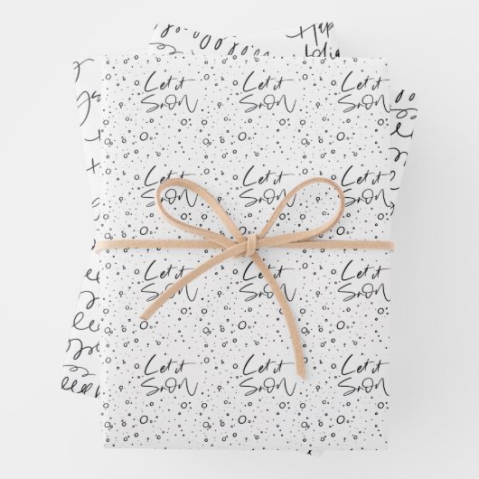 Eenvoudige moderne kalligrafiesholiday-opbergblade inpakpapier vel (In situ)