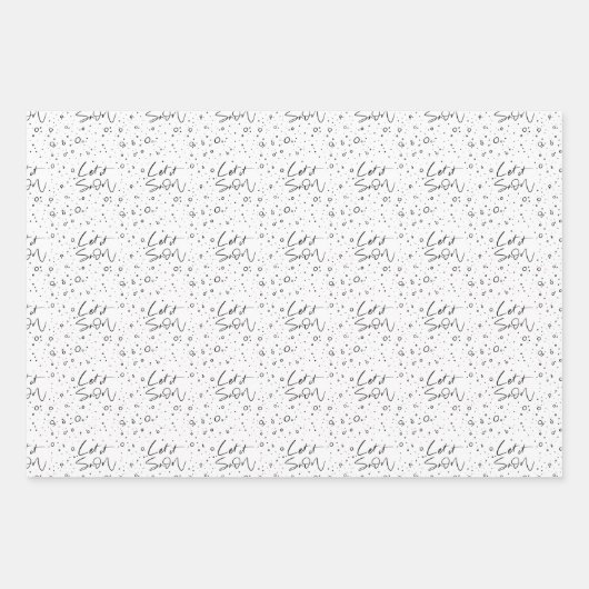 Eenvoudige moderne kalligrafiesholiday-opbergblade inpakpapier vel (Voorkant)