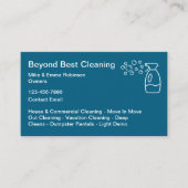 Eenvoudige moderne Kantoor huis reiniging Visitekaartje (Voorkant)