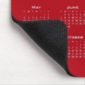 Eenvoudige moderne kastanjekalender muismat (Hoek)