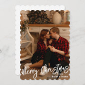 Eenvoudige moderne kerst Kaarten, gepersonaliseerd Feestdagenkaart (Voorkant / Achterkant)