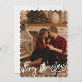 Eenvoudige moderne kerst Kaarten, gepersonaliseerd Feestdagenkaart (Voorkant)