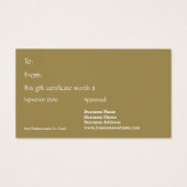 Eenvoudige Moderne Kerst Rood Groen Goud Gift Kaar Visitekaartje (Achterkant)