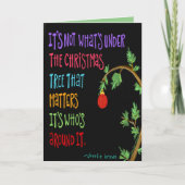 Eenvoudige moderne kerstboom Quote Liefde Kaart (Voorkant)