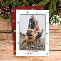 Eenvoudige, moderne kerstboomfoto Prettige feestda