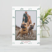 Eenvoudige, moderne kerstboomfoto Prettige feestda Feestdagenkaart (Staand voorkant)