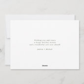 Eenvoudige moderne kerstEvergreen-fotokaart Feestdagenkaart (Achterkant)