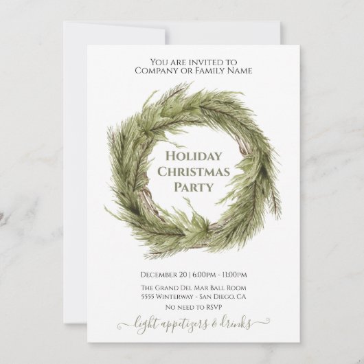 Eenvoudige moderne kerstfeestdag kaart (Voorkant)