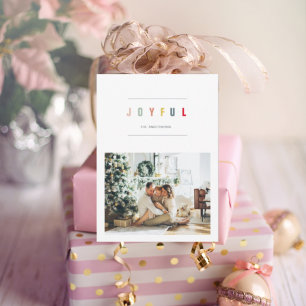 Eenvoudige, moderne kerstfoto   Joyful Holiday