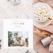 Eenvoudige, moderne kerstfoto | Joyful Holiday