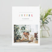 Eenvoudige, moderne kerstfoto | Joyful Holiday (Staand voorkant)