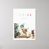 Eenvoudige, moderne kerstfoto | Joyful Holiday Canvas Afdruk (Voorkant)