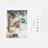 Eenvoudige, moderne kerstfoto | Joyful Holiday Fleece Deken (Voorkant (Horizontaal))