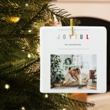 Eenvoudige, moderne kerstfoto | Joyful Holiday
