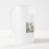 Eenvoudige, moderne kerstfoto | Joyful Holiday Matglas Bierpul (Voorkant links)