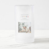 Eenvoudige, moderne kerstfoto | Joyful Holiday Matglas Bierpul (Center)