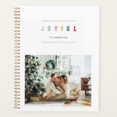 Eenvoudige, moderne kerstfoto | Joyful Holiday Planner (Voorkant)