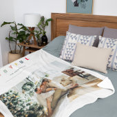 Eenvoudige, moderne kerstfoto | Joyful Holiday Sherpa Deken