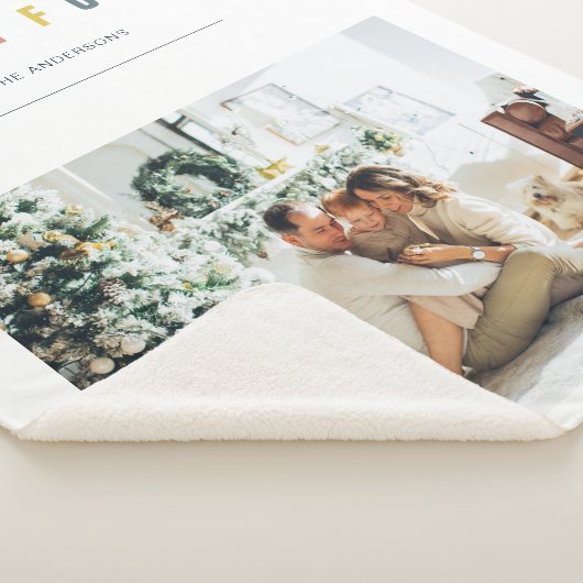 Eenvoudige, moderne kerstfoto | Joyful Holiday Sherpa Deken (3/4)