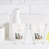 Eenvoudige, moderne kerstfoto | Joyful Holiday Shot Glas