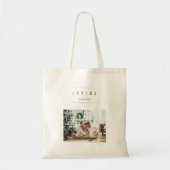 Eenvoudige, moderne kerstfoto | Joyful Holiday Tote Bag (Voorkant)