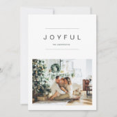 Eenvoudige moderne kerstfoto | Vrolijke feestdagen (Voorkant)