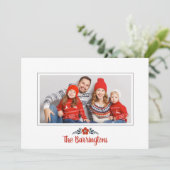 Eenvoudige moderne kerstfotokaart (Staand voorkant)