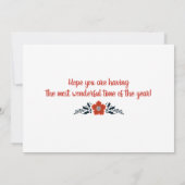 Eenvoudige moderne kerstfotokaart (Achterkant)