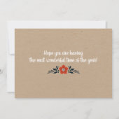 Eenvoudige moderne kerstkaart (Achterkant)