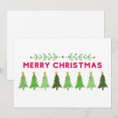 Eenvoudige, moderne kerstkaart (Voorkant / Achterkant)