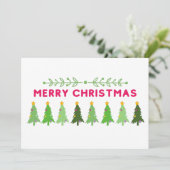 Eenvoudige, moderne kerstkaart (Staand voorkant)