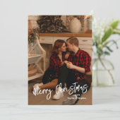 Eenvoudige moderne kerstkaart - gepersonaliseerde kaart (Staand voorkant)