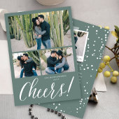 Eenvoudige moderne kerstkaart met cheer script