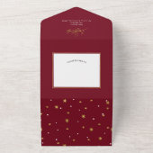 Eenvoudige, moderne kerstkaarten en heldere kerstk all in one uitnodiging (Buitenkant)