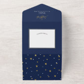 Eenvoudige, moderne kerstkaarten en heldere kerstk all in one uitnodiging (Buitenkant)