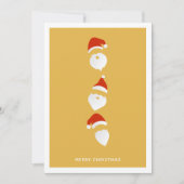 Eenvoudige Moderne Kerstman Graphic Gouden Kerstmi Feestdagenkaart (Voorkant)