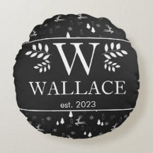 Eenvoudige moderne Kerstmonogram pasgetrouwde foto