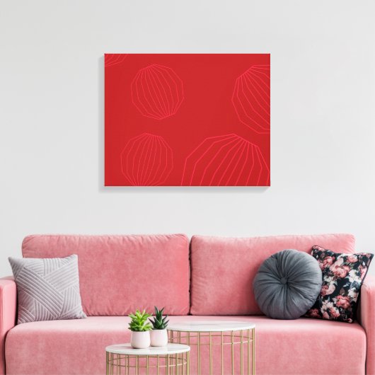 Eenvoudige, moderne kerstversieringen canvas afdruk (Insitu (Woonkamer))