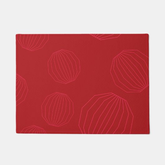 Eenvoudige, moderne kerstversieringen deurmat (Voorkant)