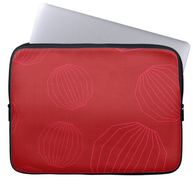 Eenvoudige, moderne kerstversieringen laptop sleeve (Voorkant)