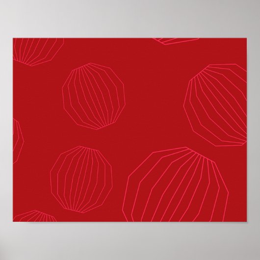 Eenvoudige, moderne kerstversieringen poster (Voorkant)