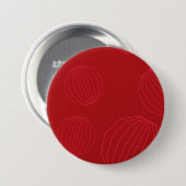 Eenvoudige, moderne kerstversieringen ronde button 7,6 cm (Voorkant /achterkant)
