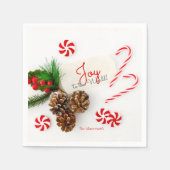 Eenvoudige moderne kerstvreugde voor de wereld servet (Voorkant)