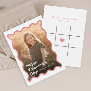 Eenvoudige Moderne Kinderfoto Klaslokaal Valentijn Notitiekaartje